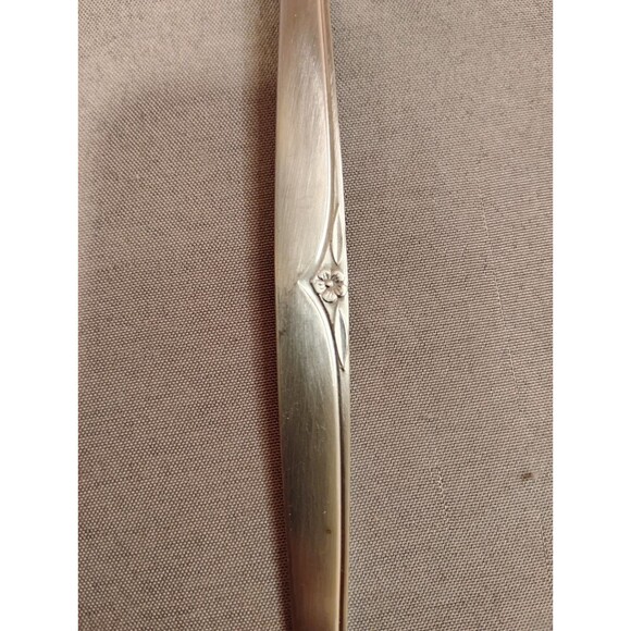 Set of 6 Stainless Steel Soda Iced Tea Spoons Japan Floral 7.5 inches - Picture 3 of 4